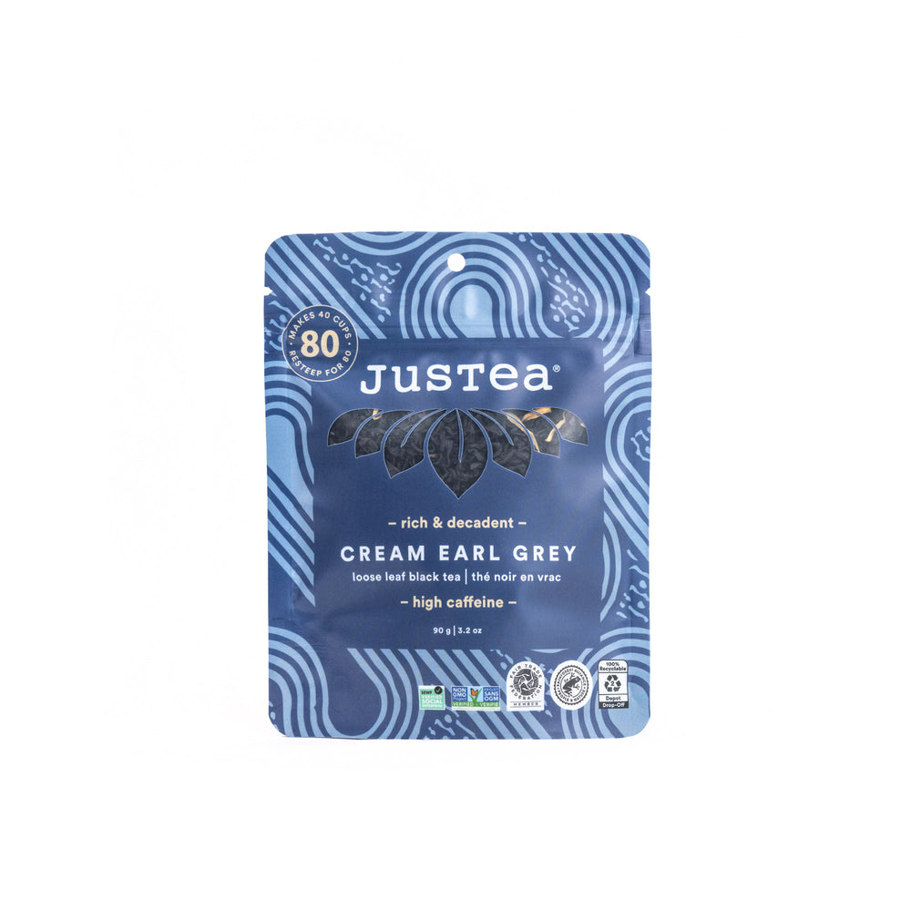 Cream Earl Grey Stand-Up Pouch - 80 Cups Loose Leaf Tea (Quantity of 6)