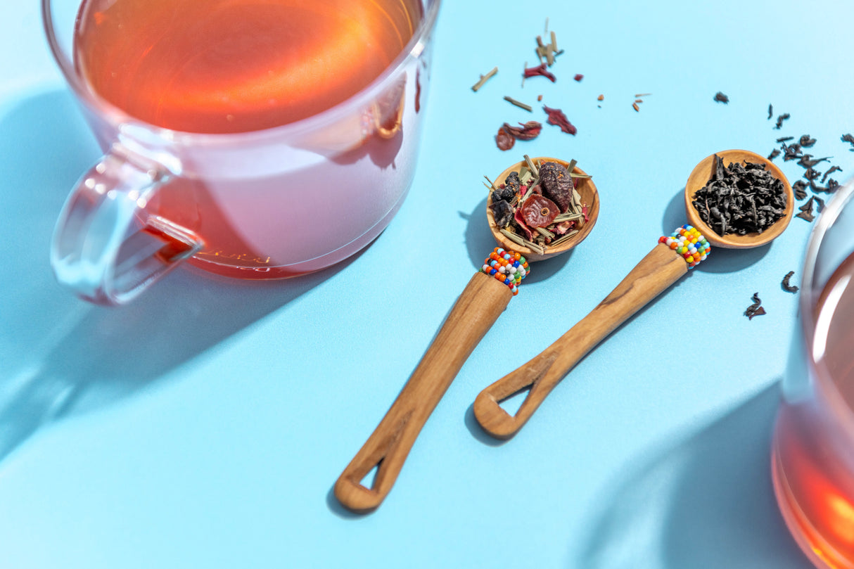 Hand-carved Beaded Tea Spoon