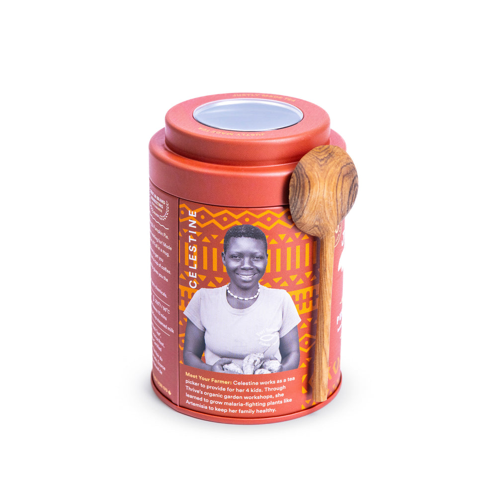 Pumpkin Spice Tin & Spoon - 80 cups Loose Leaf Tea (Quantity of 6)