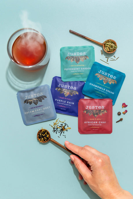 25 Pack: TEA SAMPLER Variety No. 1 = 5 Tea Blends in 25 Mini Pouches