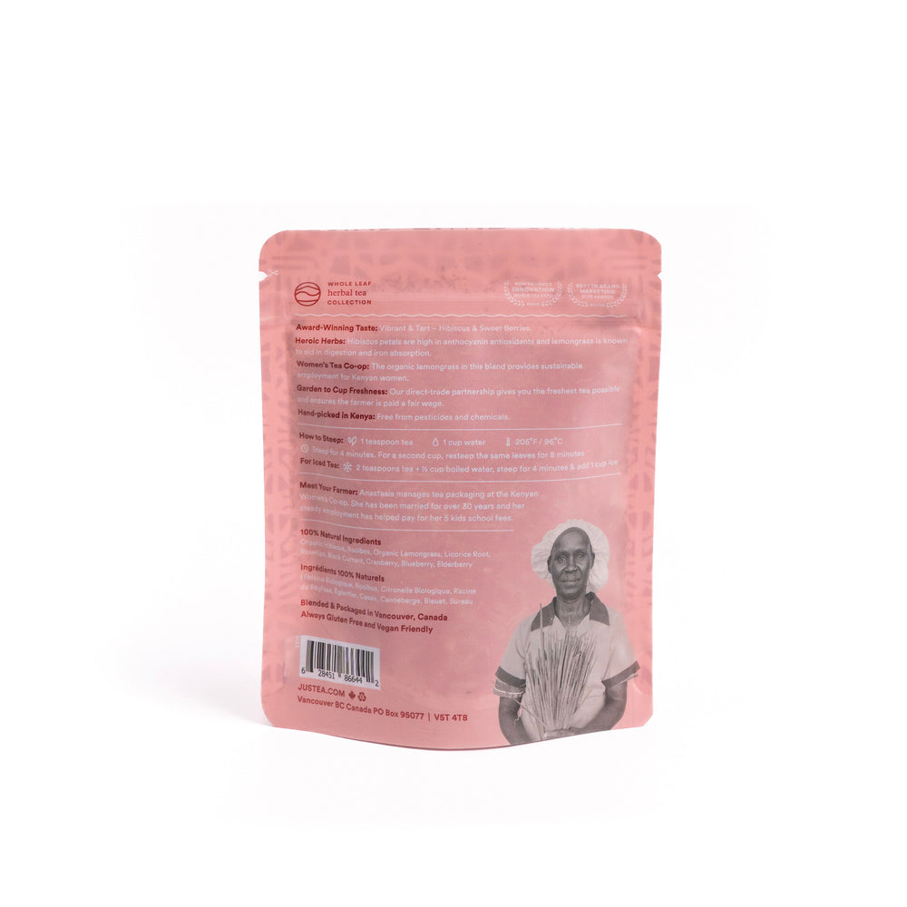 Little Berry Hibiscus Stand-Up Pouch - 80 Cups Loose Leaf Tea (Quantity of 6)