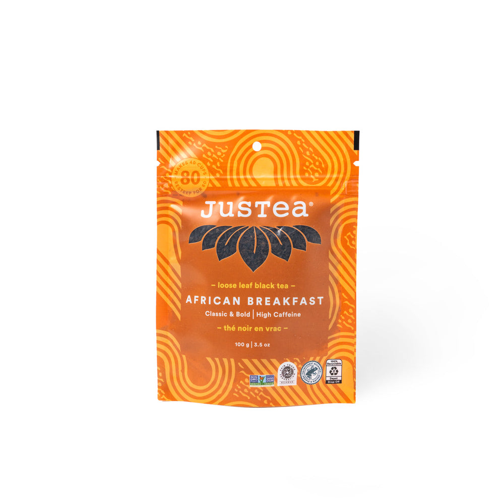 African Breakfast Stand-Up Pouch - 80 Cups Loose Leaf Tea (Quantity of 6)