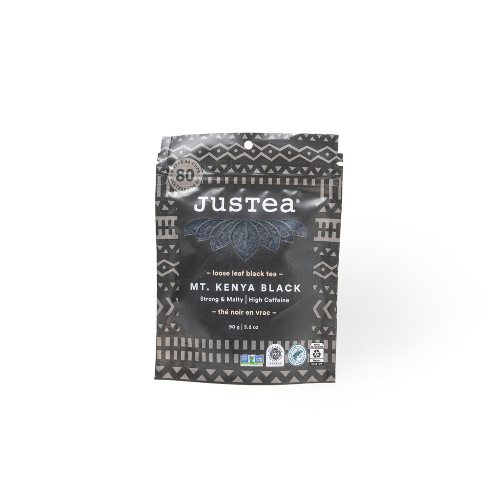 Mt. Kenya Black Stand-Up Pouch - 80 Cups Loose Leaf Tea (Quantity of 6)