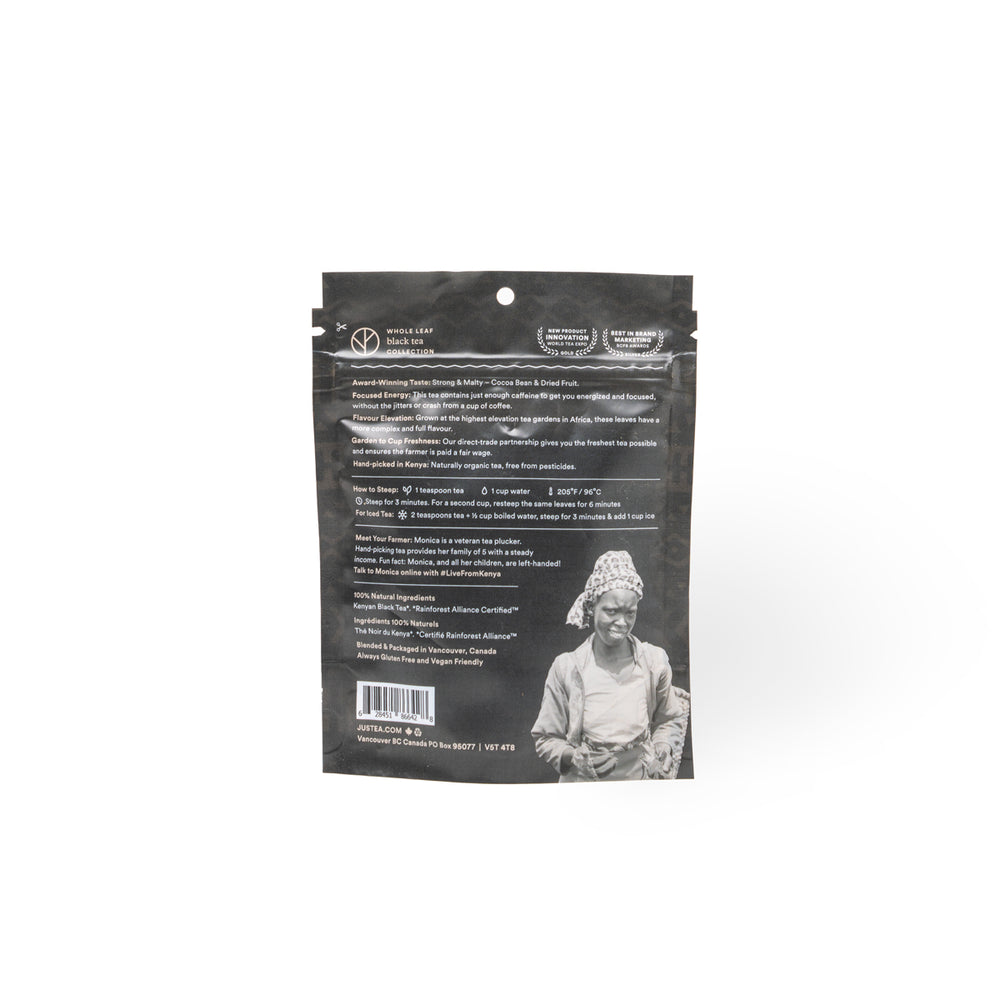 Mt. Kenya Black Stand-Up Pouch - 80 Cups Loose Leaf Tea (Quantity of 6)