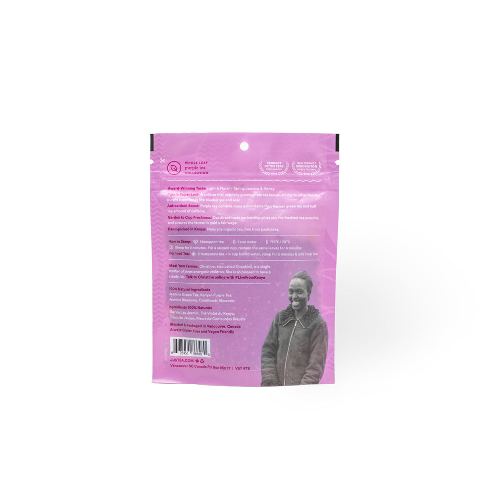 Purple Jasmine Stand-Up Pouch - 80 Cups Loose Leaf Tea (Quantity of 6)