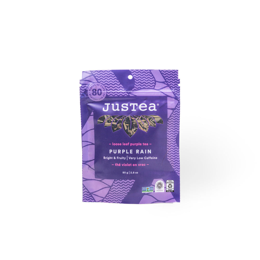 Purple Rain Stand-Up Pouch - 80 Cups Loose Leaf Tea (Quantity of 6)