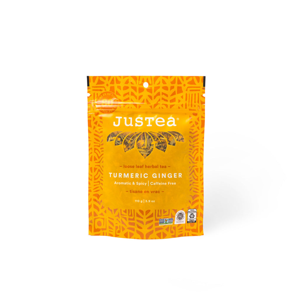Turmeric Ginger Stand-Up Pouch - 80 Cups Loose Leaf Tea (Quantity of 6)