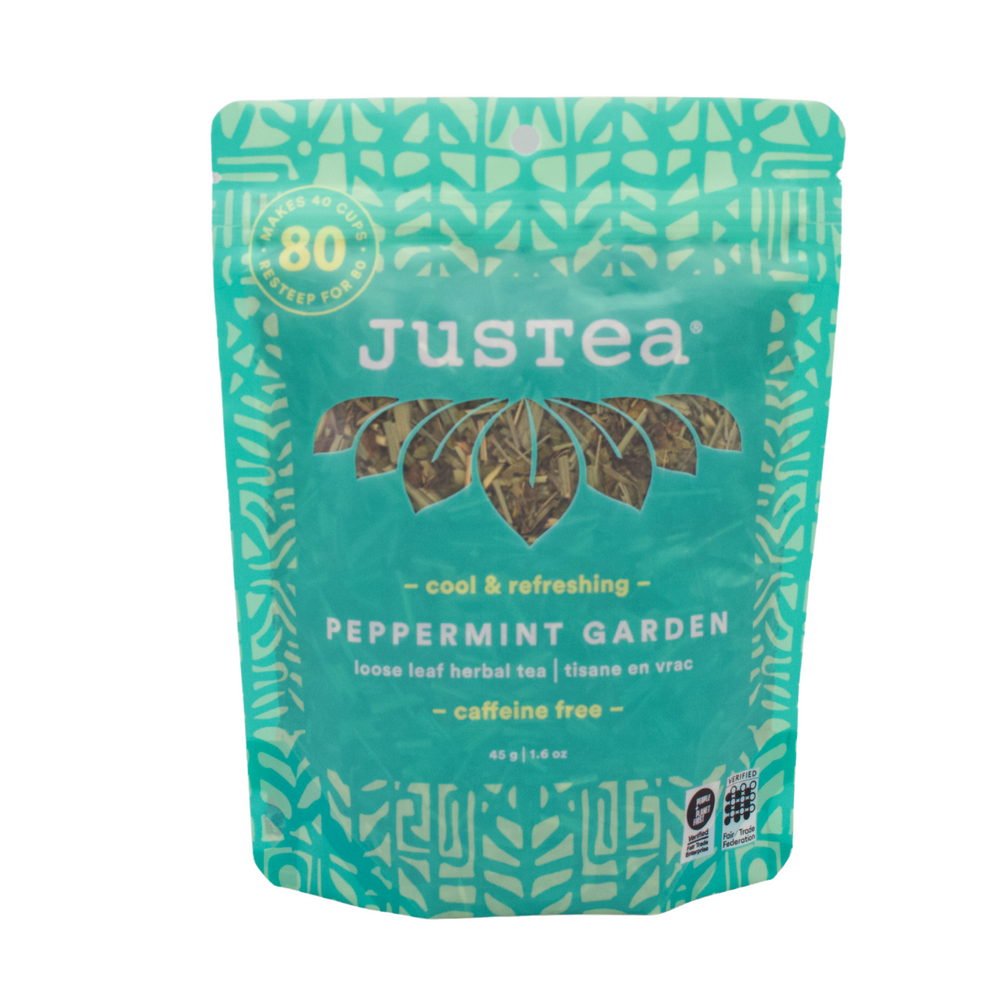 Peppermint Garden Stand-Up Pouch - 80 Cups Loose Leaf Tea (Quantity of 6)