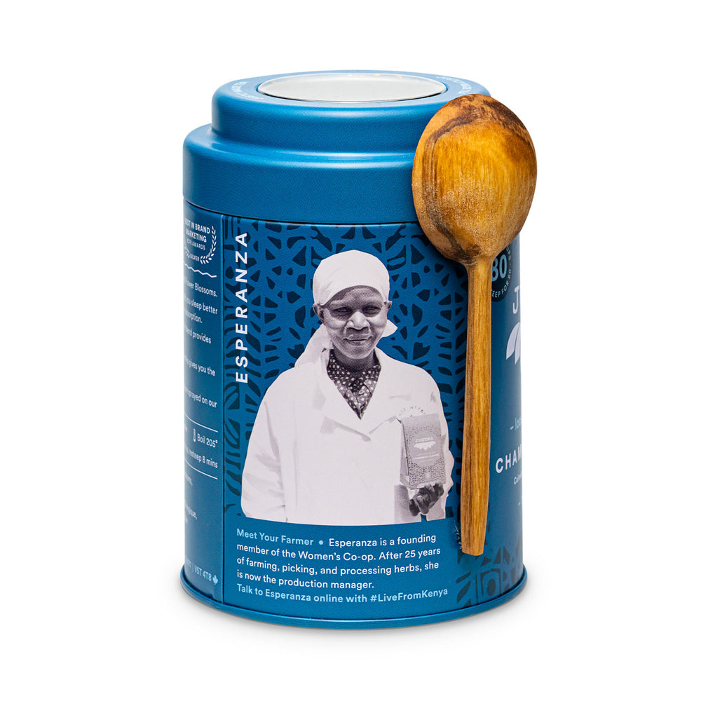 Chamomile Dream Tin & Spoon - 80 cups Loose Leaf Tea (Quantity of 6)