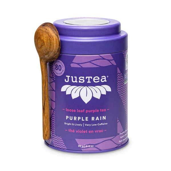 Purple Rain Tin & Spoon - 80 cups Loose Leaf Tea (Quantity of 6)