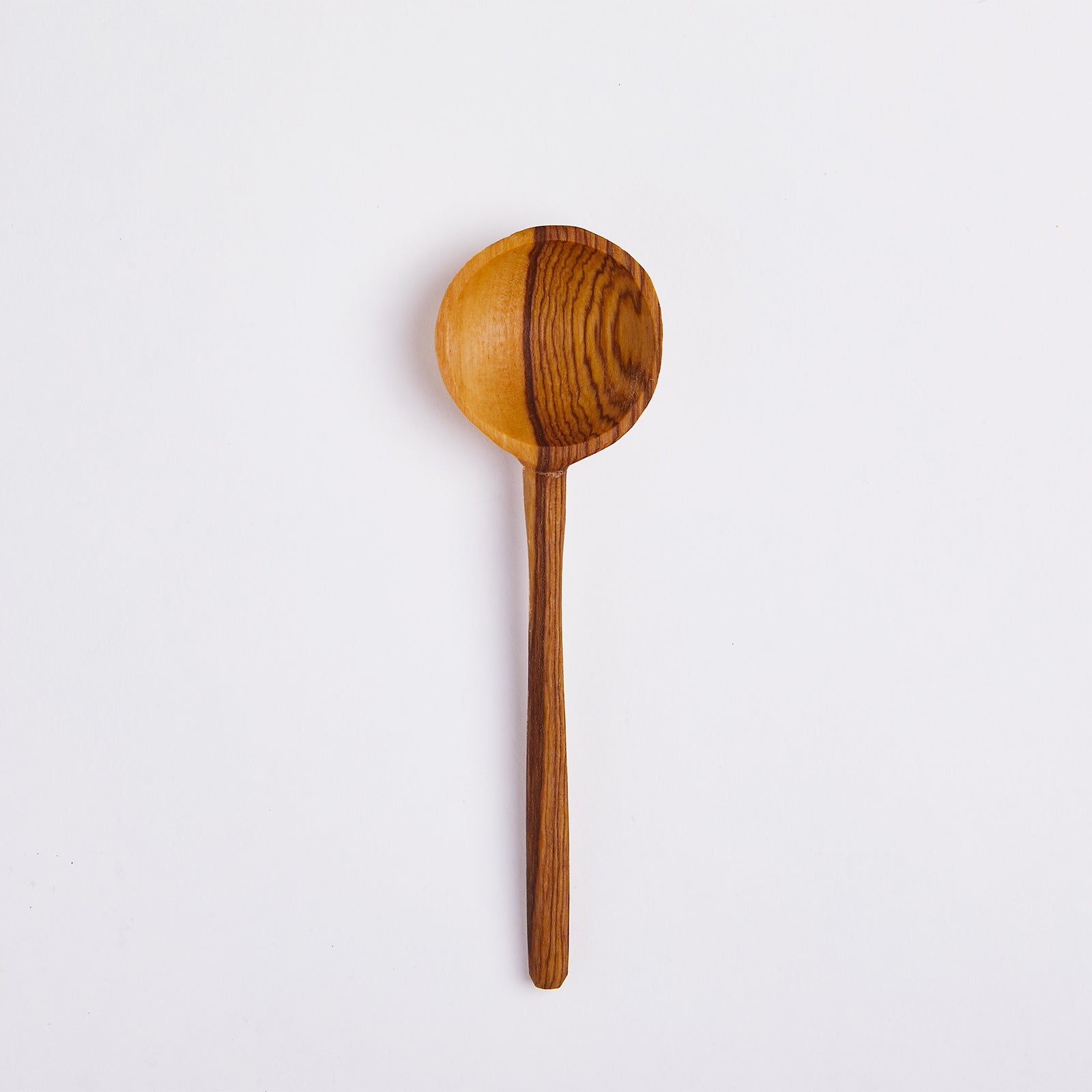 Hand-carved Kenyan Tea Spoon from Olive Wood. Scoop the perfect