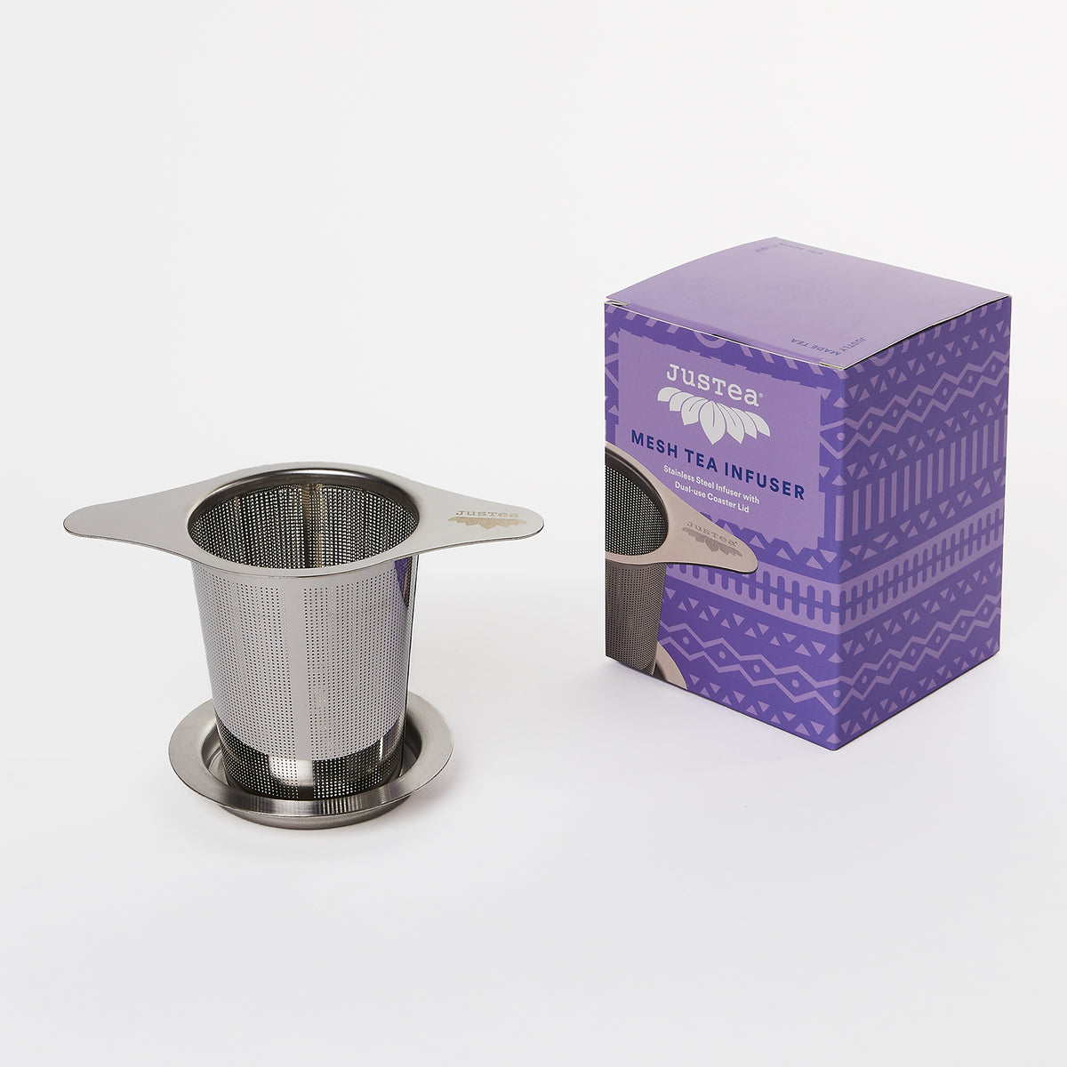 Tea Infuser with Dual-use Coaster Lid – JUSTEA